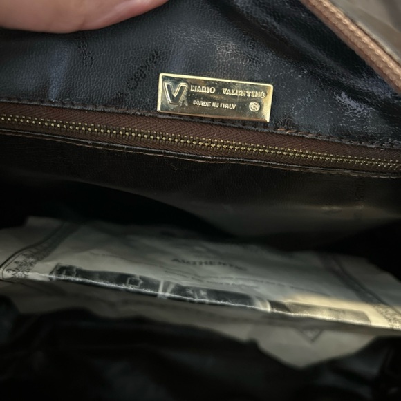 Authentic Mario Valentino Vintage Brown Boston 1970s Handbag W11.5 X 12.5H X 6.5 - Picture 8 of 12
